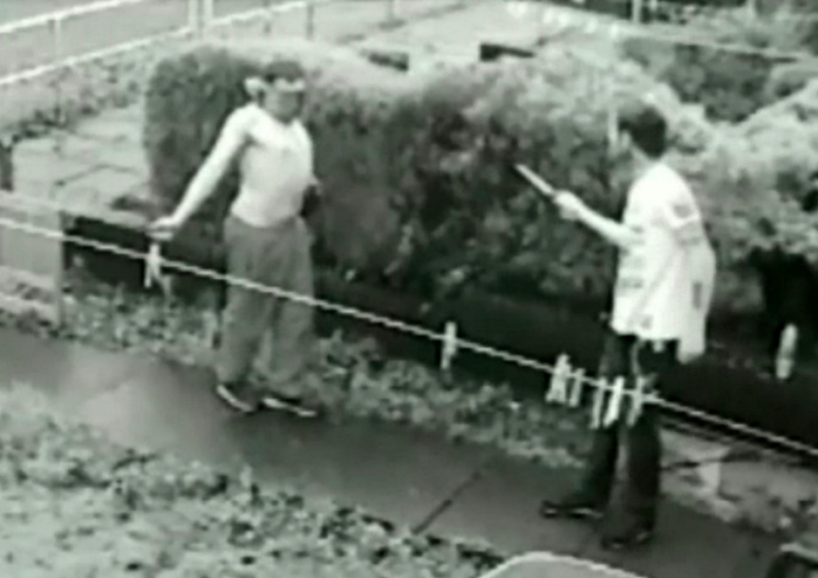 The pair's duel was said to resemble a fencing competition (SWNS)