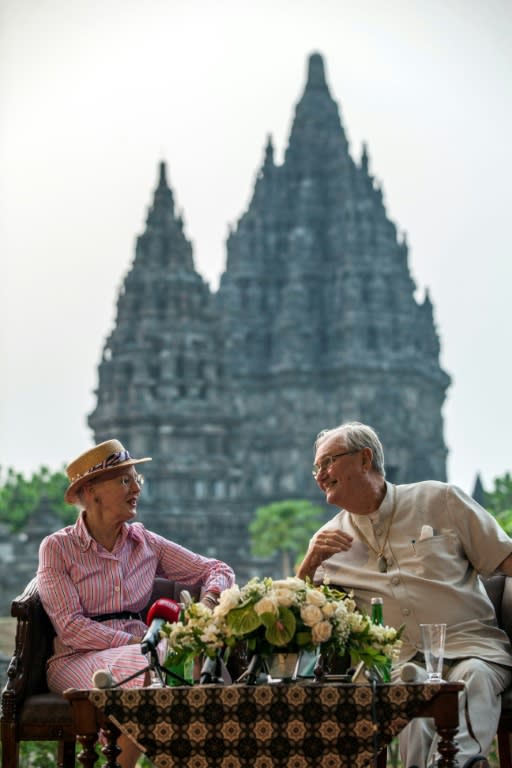 Queen Margrethe II and Prince Consort Henrik visited Indonesia in 2015