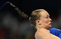 Krysta Palmer of the United States' competes in women's diving 3m springboard final at the Tokyo Aquatics Centre at the 2020 Summer Olympics, Sunday, Aug. 1, 2021, in Tokyo, Japan. (AP Photo/Dmitri Lovetsky)