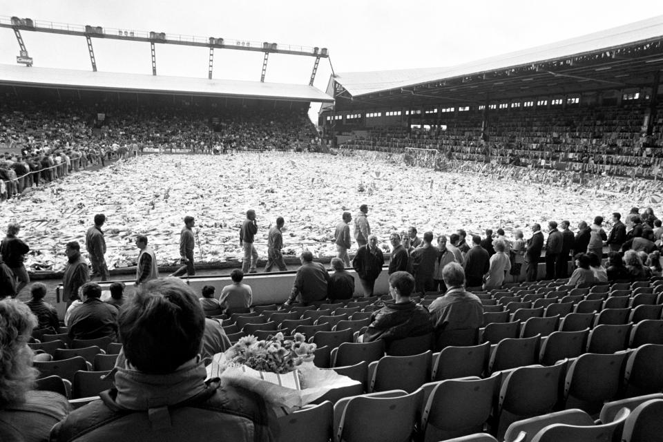 Supporters gathered at Anfield after the disaster