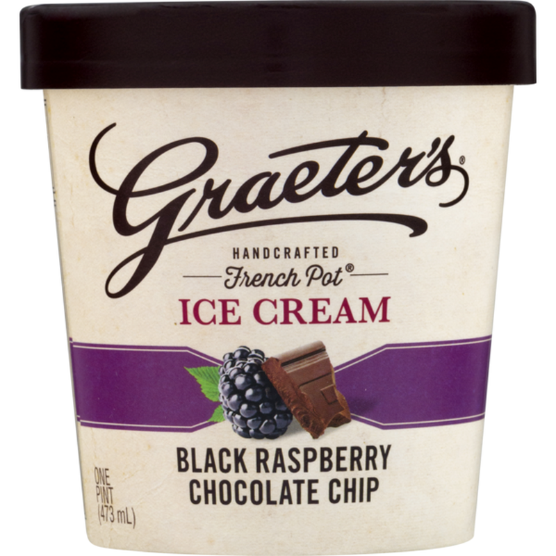 7) Graeter's Handcrafted French Pot Ice Cream Black Raspberry Chocolate Chip