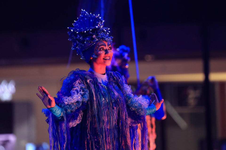 A performer at Mall of Qatar grand opening ceremony