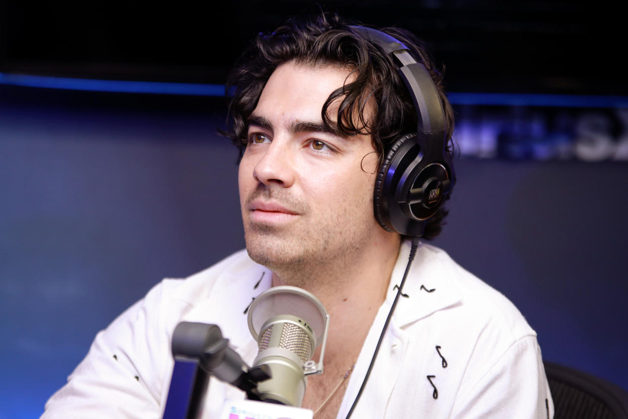 NEW YORK, NEW YORK - APRIL 07: Joe Jonas of The Jonas Brothers visits SiriusXM Studios on April 07, 2023 in New York City. (Photo by Jason Mendez/Getty Images)