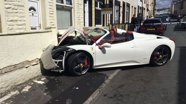 Usman Ali now needs to cough up $50,000 - $10,000 from the deposit and $37,000 in excess - due to the slip of his foot. Photo: Twitter/Lancs Road Police