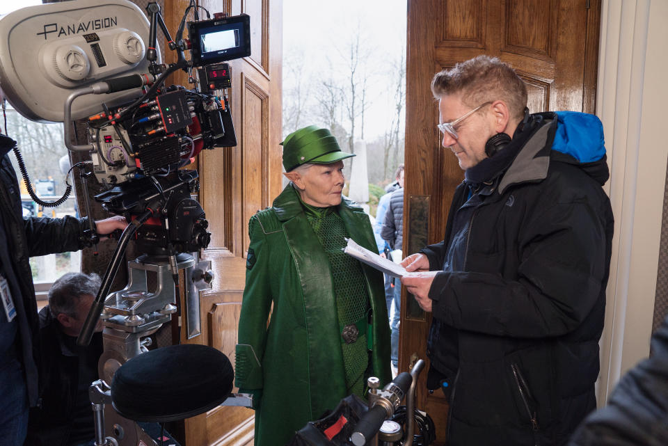 Judi Dench and Kenneth Branagh on the set. (Photo: Disney)