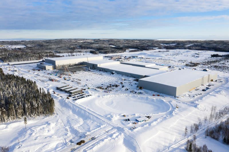 FILE PHOTO: A general view of Northvolt facility in Skelleftea