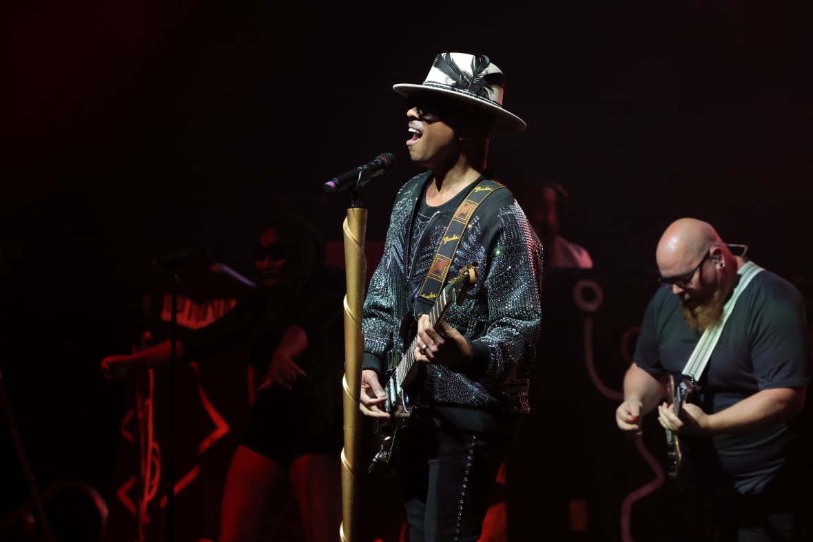 Stokley Williams performs June 10 at Celebration 2023 at Paisley Park. (Photo by Kevin Mazur/Getty Images for Paisley Park)