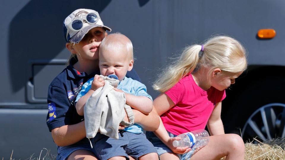 Lucas, Mia and Lena at 2022 Festival Of British Eventing