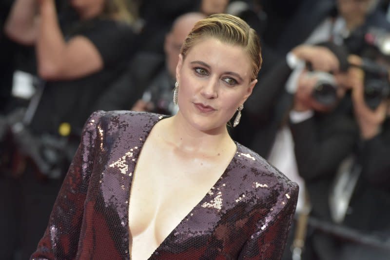 Greta Gerwig attends the Cannes Film Festival opening night gala and screening of "Le Deuxième Acte" ("The Second Act") on Tuesday. Photo by Rocco Spaziani/UPI