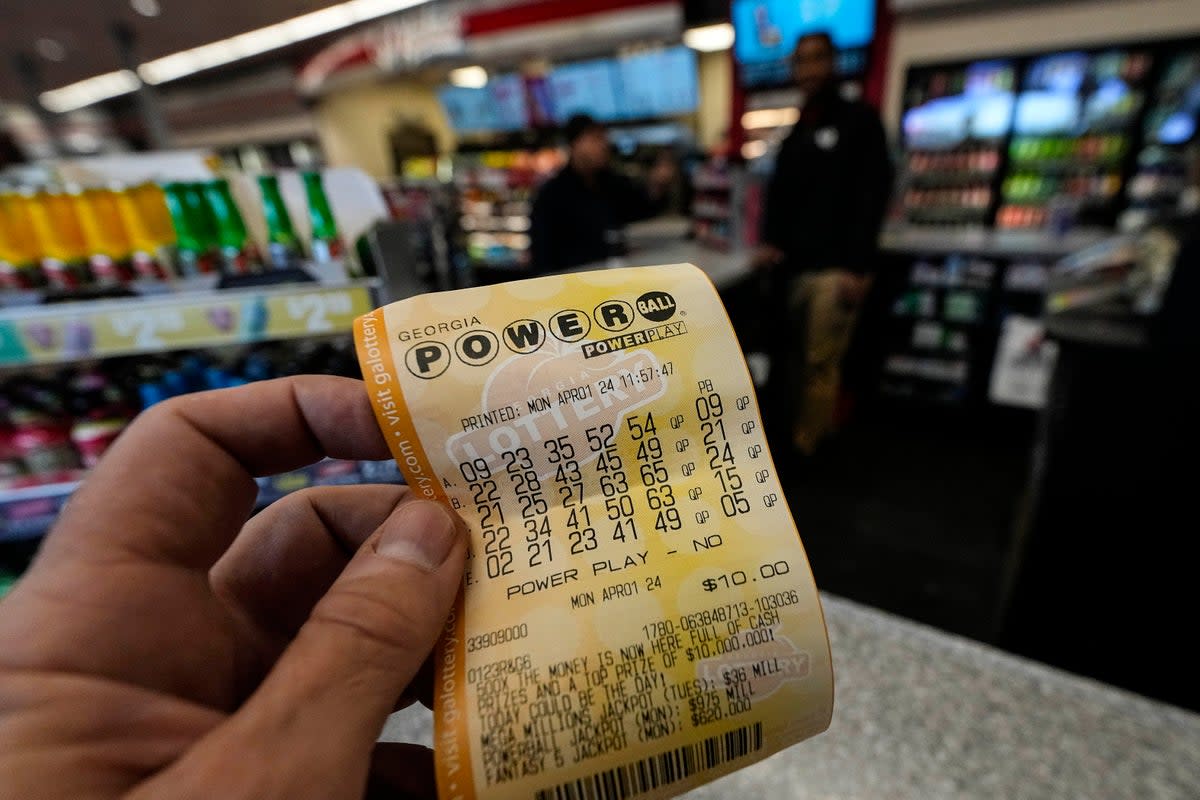 Powerball lottery ticket  (Copyright 2024 The Associated Press. All rights reserved.)