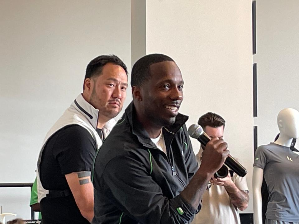 To celebrate the launch of Klutch Athletics, Xhibition in Shaker Heights hosted a Klutch Athletics takeover Friday featuring Cleveland native and Klutch Athletics Founder and CEO Rich Paul.