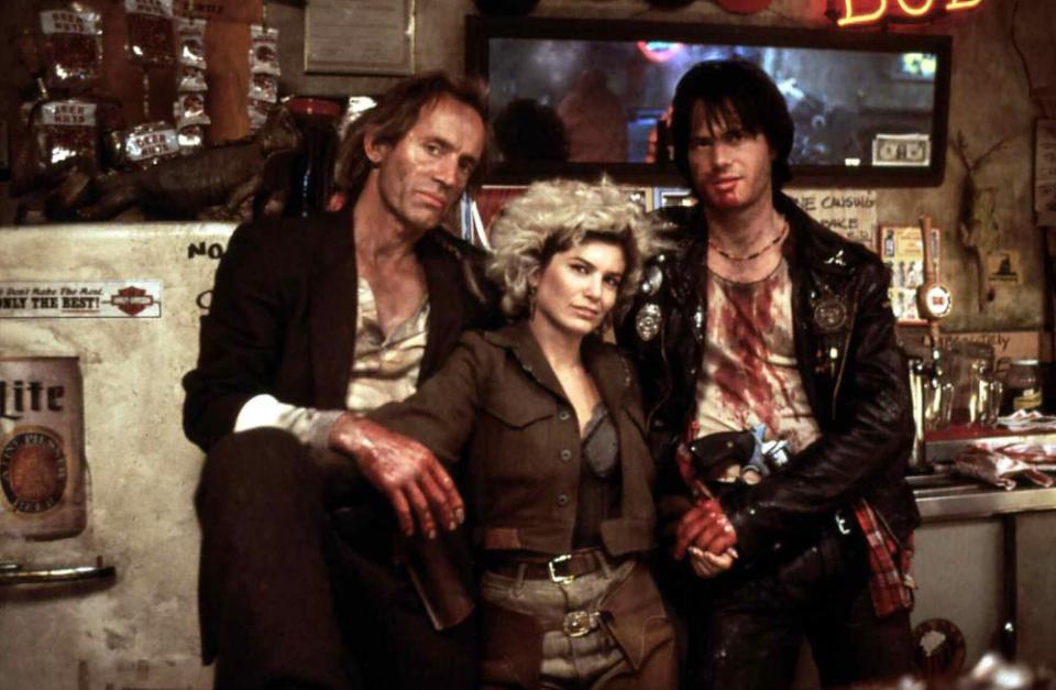 Kathryn Bigelow’s 1987 film Near Dark with (from left) Adrian Pasdar, Jenny Wright and Lance Henriksen.