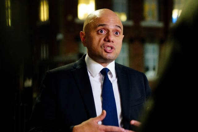 Health Secretary Sajid Javid   said his plans can help to tackle the lengthy backlog for planned care (Victoria Jones/PA)