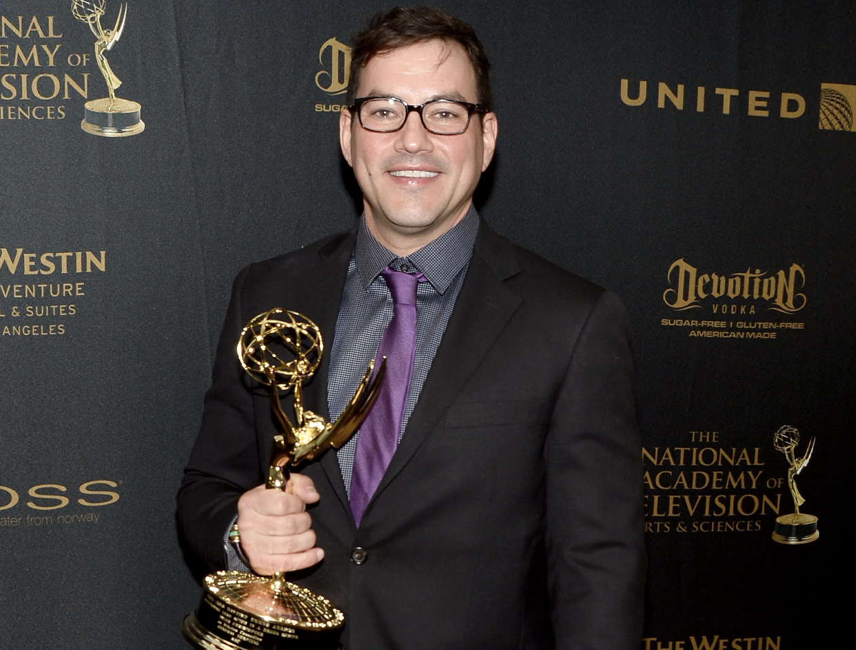 LOS ANGELES, CA - MAY 01: Actor Tyler Christopher poses in the press room with his Emmy for Outstanding Lead Actor in a Drama Series at the 43rd Annual Daytime Emmy Awards at the Westin Bonaventure Hotel on May 1, 2016 in Los Angeles, California. (Photo by Matt Winkelmeyer/Getty Images)
