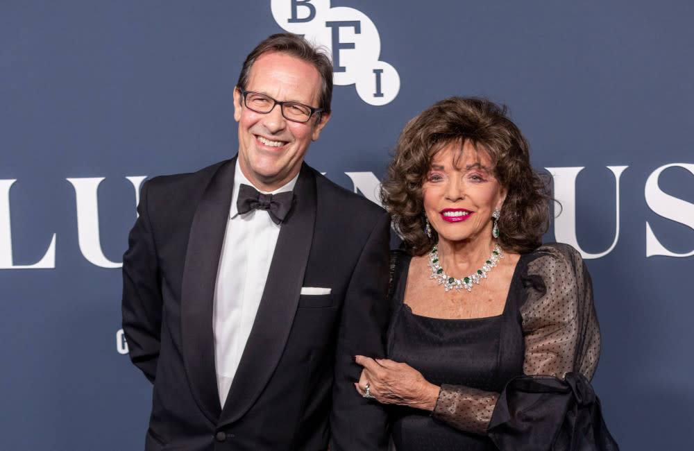 Dame Joan Collins and Percy Gibson have been married since 2002 credit:Bang Showbiz