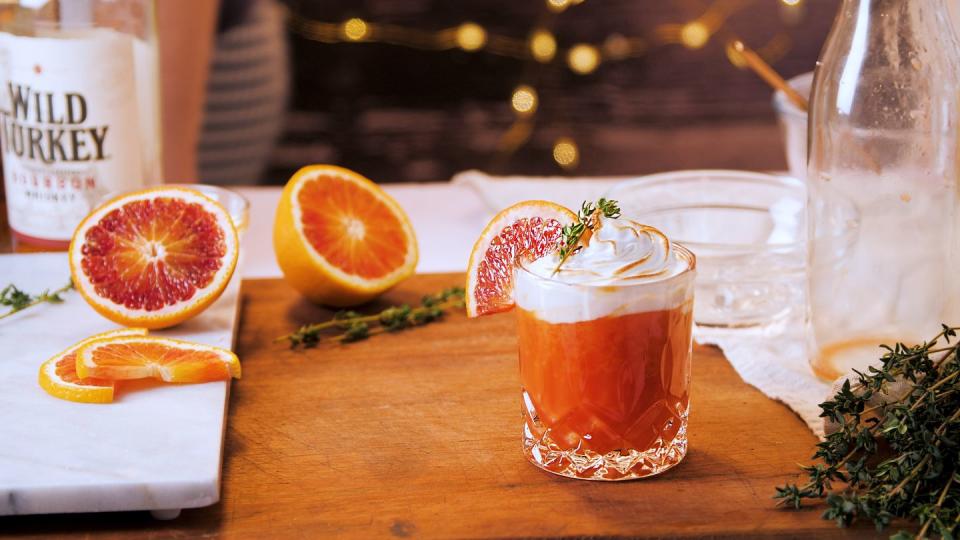 best christmas cocktail recipes blood orange meringue pie cocktail