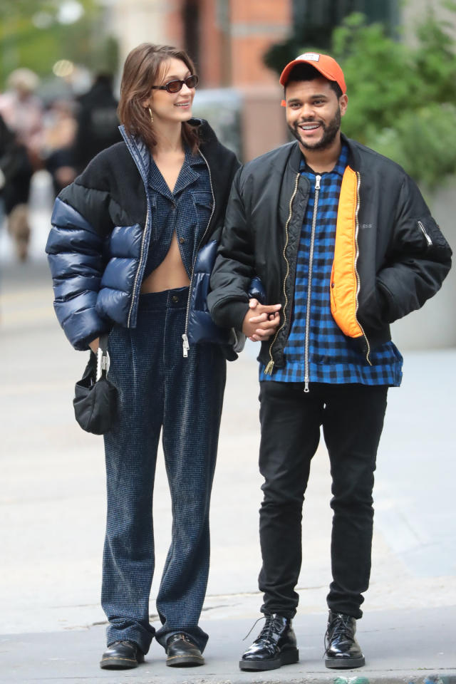 Bella Hadid and The Weeknd Wore Matching Outfits in New York City