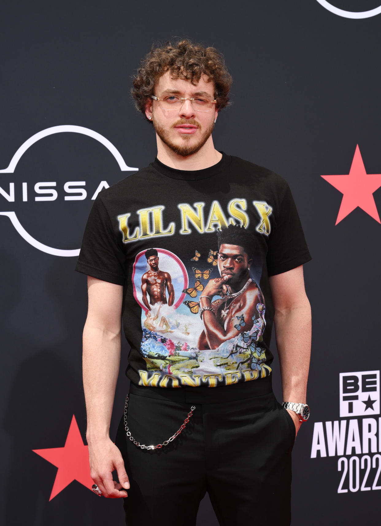 Jack Harlow at the 2022 BET Awards held at the,Microsoft Theater on June 26, 2022 in Los Angeles, California. - Credit: Michael Buckner/Variety