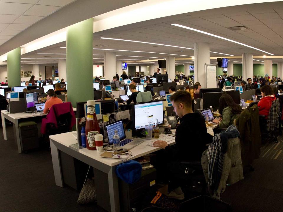 office, crowded, busy, working, work, huffington post, office tour, november 2012, bi, dng