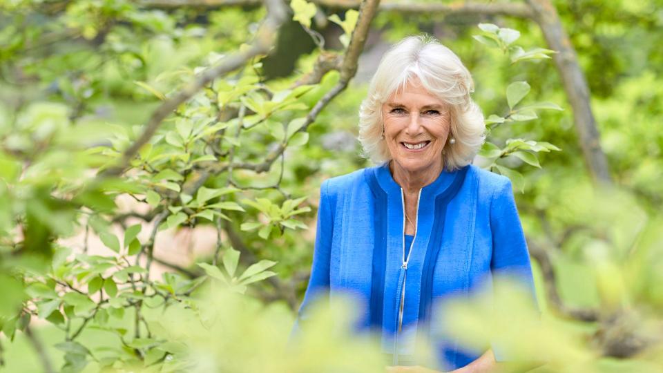 Queen Camilla in the gardens of Clarence House