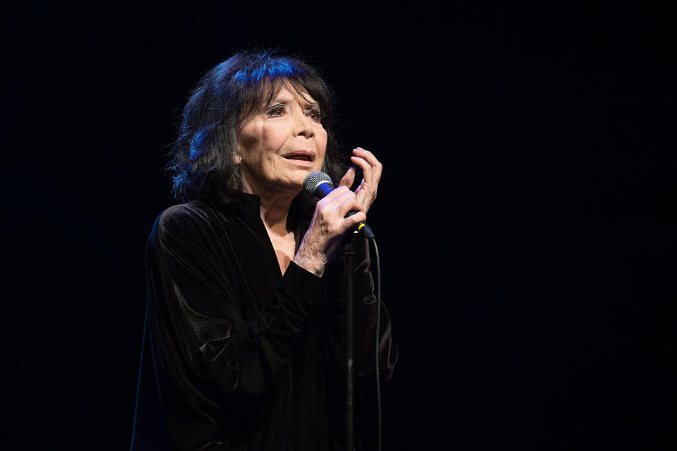 PARIS, FRANCE - DECEMBER 18:  Juliette Greco performs at La Cigale on December 18, 2015 in Paris, France.  (Photo by David Wolff - Patrick/Redferns)