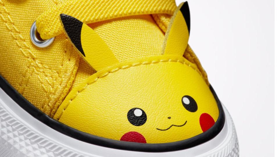 Pikachu decorates cute converse slip ons.