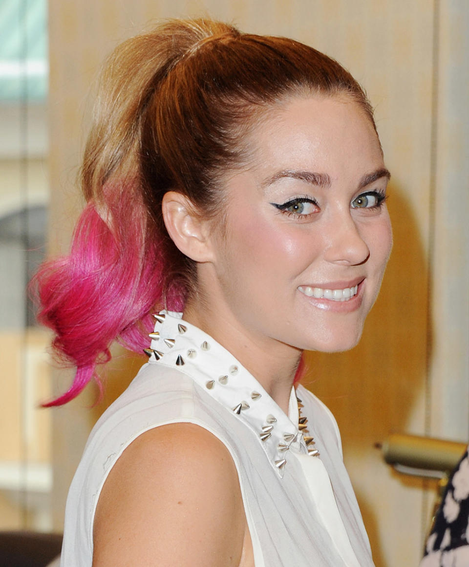 Lauren Conrad with pink hair