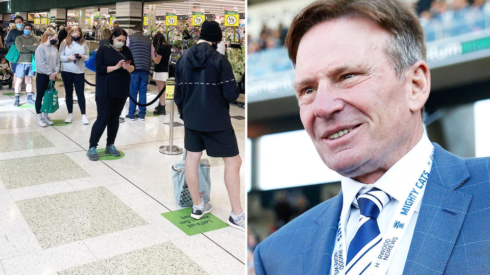 Sam Newman, pictured here at an AFL game at the MCG.