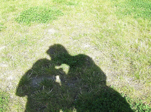 kissing in shadow