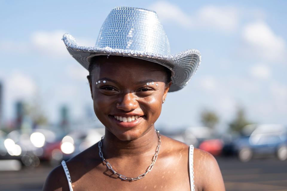 Imani Green poses for a photo before the Beyoncé concert at MetLife Stadium in East Rutherford on July 29, 2023.