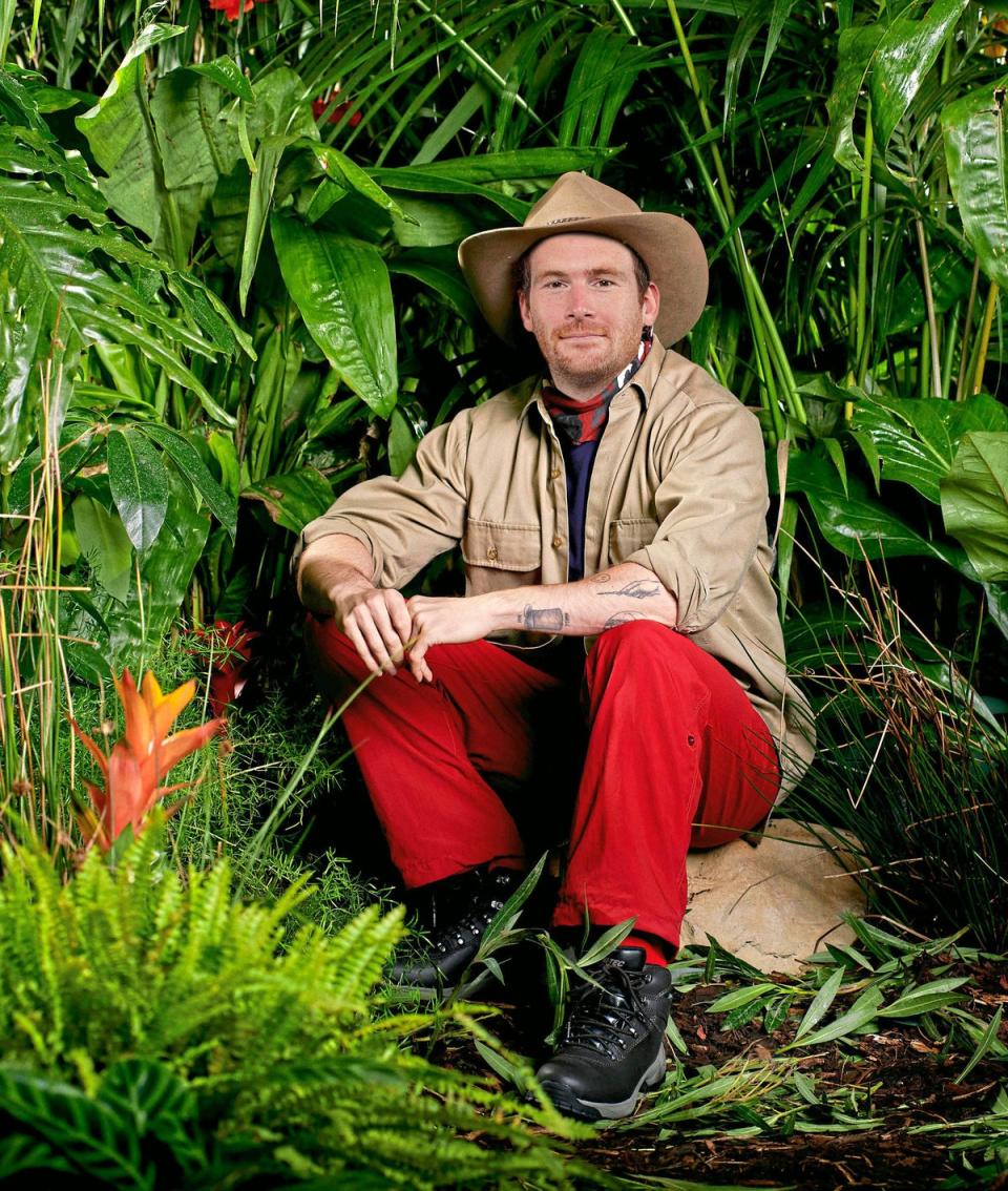 Our jungle correspondent Robbie Griffiths, mocked up to look like one of the I'm A Celebrity contestants (ITV)