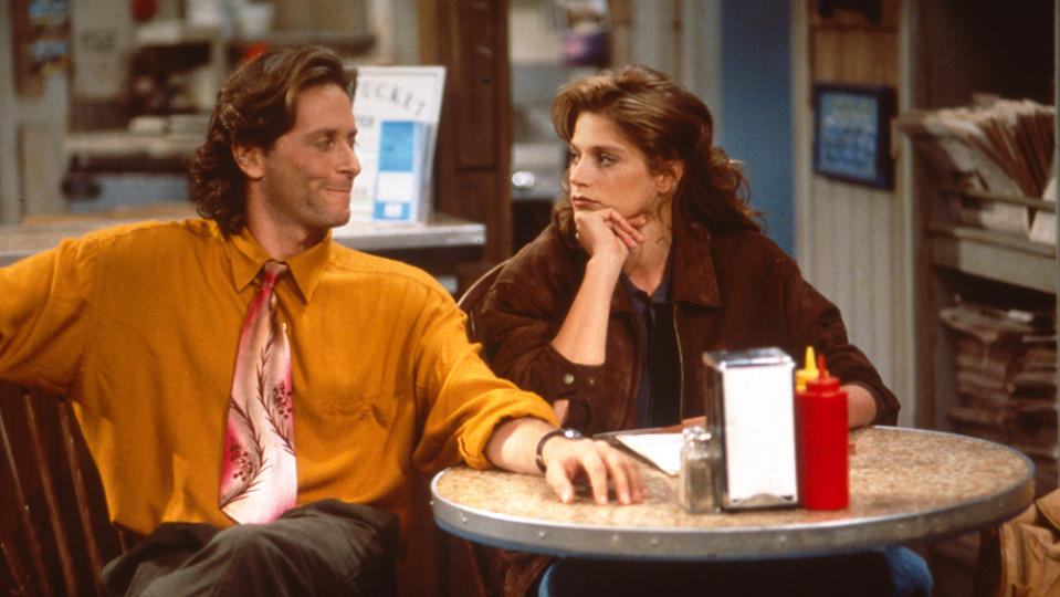 Steven Weber and Farrah Forke on “Wings.” © Paramount Television / Courtesy: Everett Collection - Credit: ©Paramount Television/Courtesy