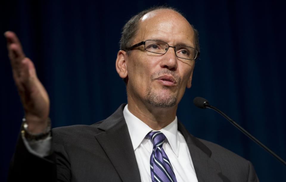 <strong>Thomas Perez, Secretary Of Labor </strong> (SAUL LOEB/AFP/Getty Images)