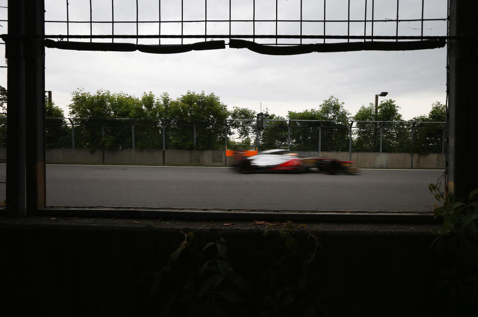 MONTREAL, CANADA - JUNE 08: Lewis Hamilton of Great Britain and McLaren drives during practice for the Canadian Formula One Grand Prix at the Circuit Gilles Villeneuve on June 8, 2012 in Montreal, Canada. (Photo by Mark Thompson/Getty Images)