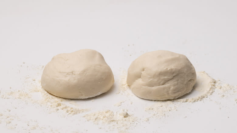 two balls of pizza dough