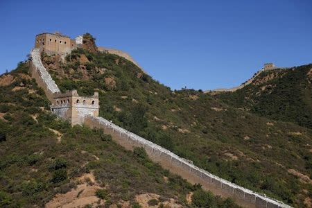 A section of the Great Wall of China is pictured at Simatai, located in the outskirts of Beijing, China, September 15, 2014. REUTERS/Benoit Tessier