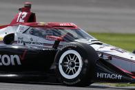 Will Power, of Australia, drives during the IndyCar Grand Prix auto race at Indianapolis Motor Speedway, Saturday, May 11, 2024, in Indianapolis. (AP Photo/Darron Cummings)