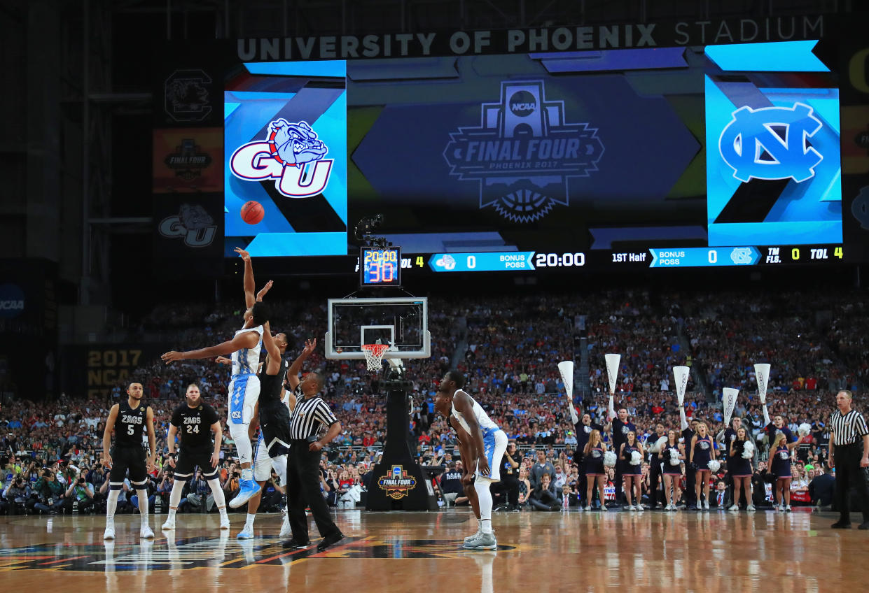 Gonzaga and North Carolina should both be strong again this year, but a title game rematch is highly unlikely. (Getty)