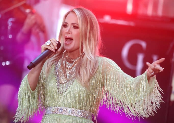Carrie Underwood performs on the Today Show held at Rockefeller Plaza. 14 Sep 2023.