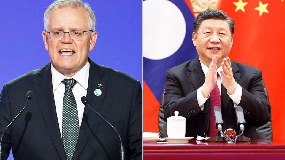 Scott Morrison's government is considering following the USA's lead with a diplomatic boycott of the Beijing Winter Olympics. Pic: Getty