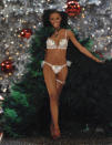 <p>Das Model aus den Cayman Islands wurde 2007 ausgewählt, den „Holiday“ Fantasy Bra auf der in Los Angeles stattfindenden Victoria’s Fashion Show zu tragen. Das verzierte Design kostete 3,9 Millionen Euro. <em>[Bild: Getty]</em> </p>