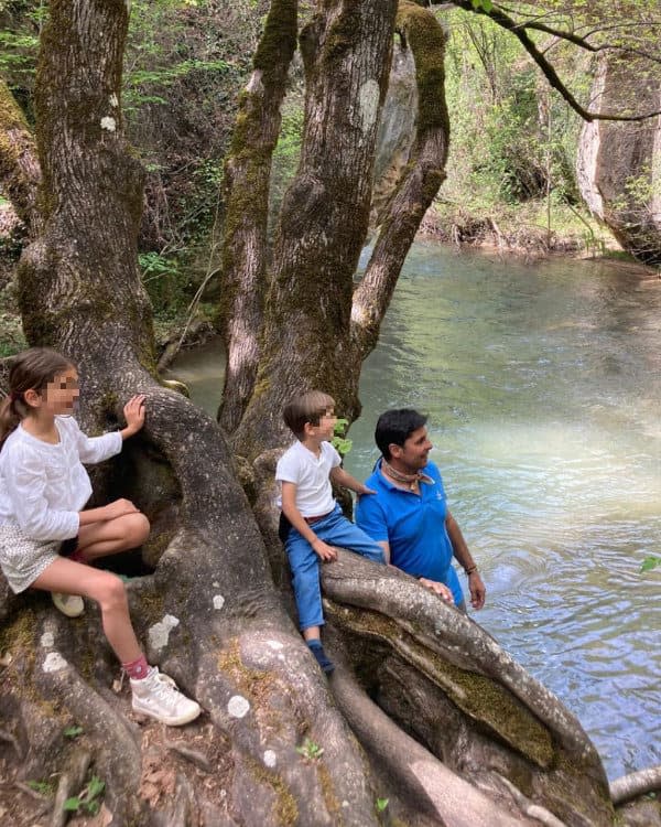 Fran Rivera con sus hijos 