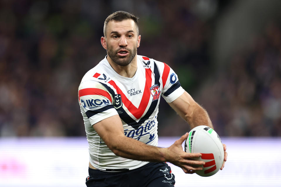 James Tedesco runs the ball.