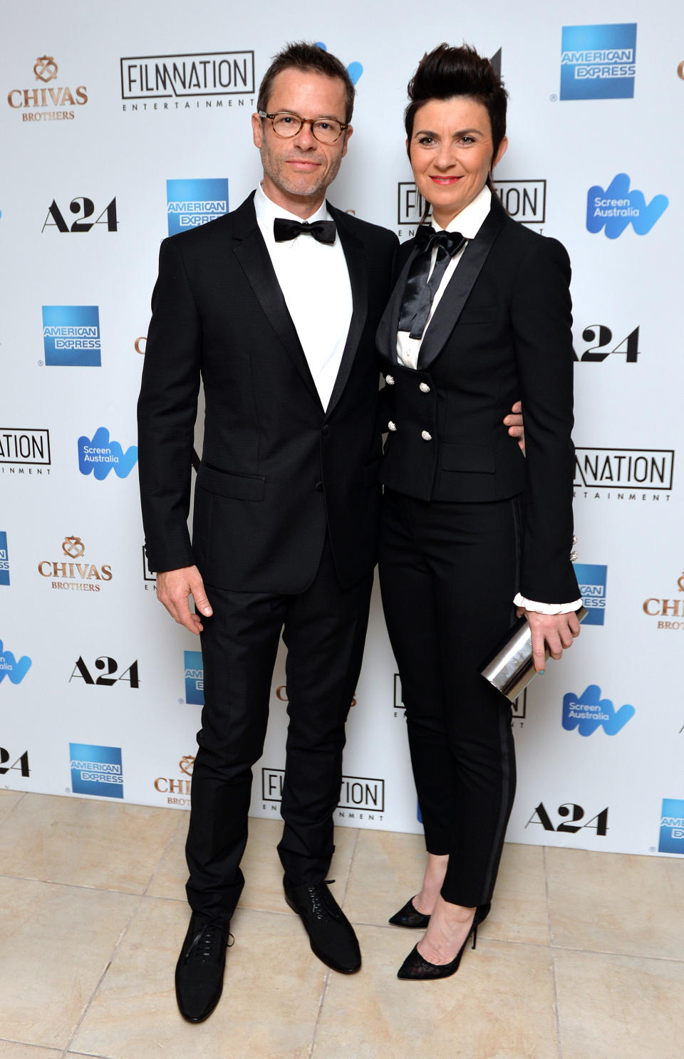 Guy Pearce and Kate Mestitz pictured in 2014. Source: Getty