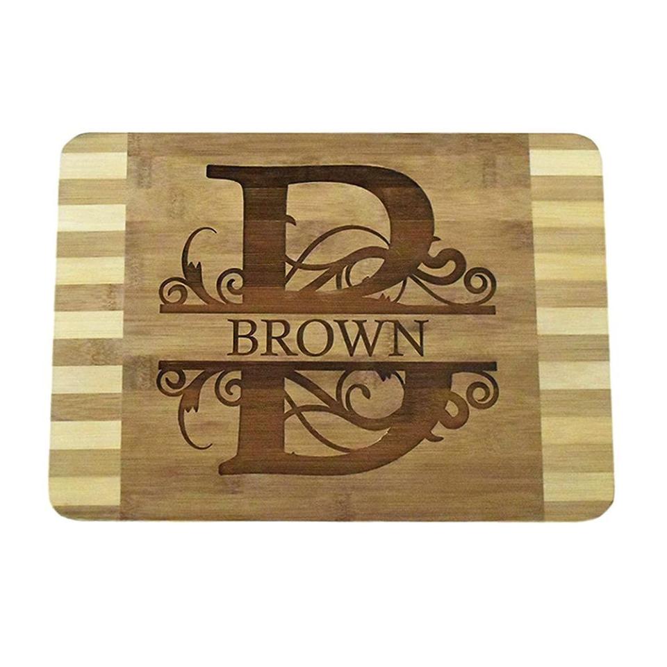 19) Personalized Engraved Bamboo Cutting Board