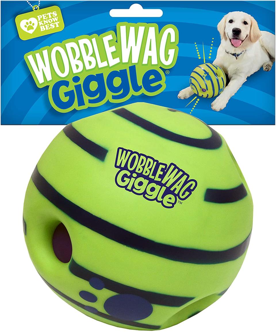 Wobble Wag Giggle Pelota, Juguete Interactivo para Perros, Divertidos Sonidos de risita, como se ve en la televisión/Amazon.com.mx