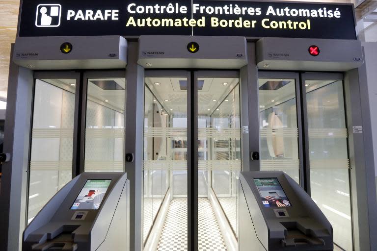 An automated border passport control is pictured at the Roissy-Charles de Gaulle airport, near Paris. The EU's counter-terrorism chief has called for tighter controls on travellers