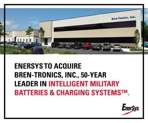 EnerSys to acquire Bren-Tronics, Inc., a 50-year leader in Intelligent Military Batteries & Charging Systems™. This acquisition will expand EnerSys’ presence in critical defense applications. (Photo: Business Wire)