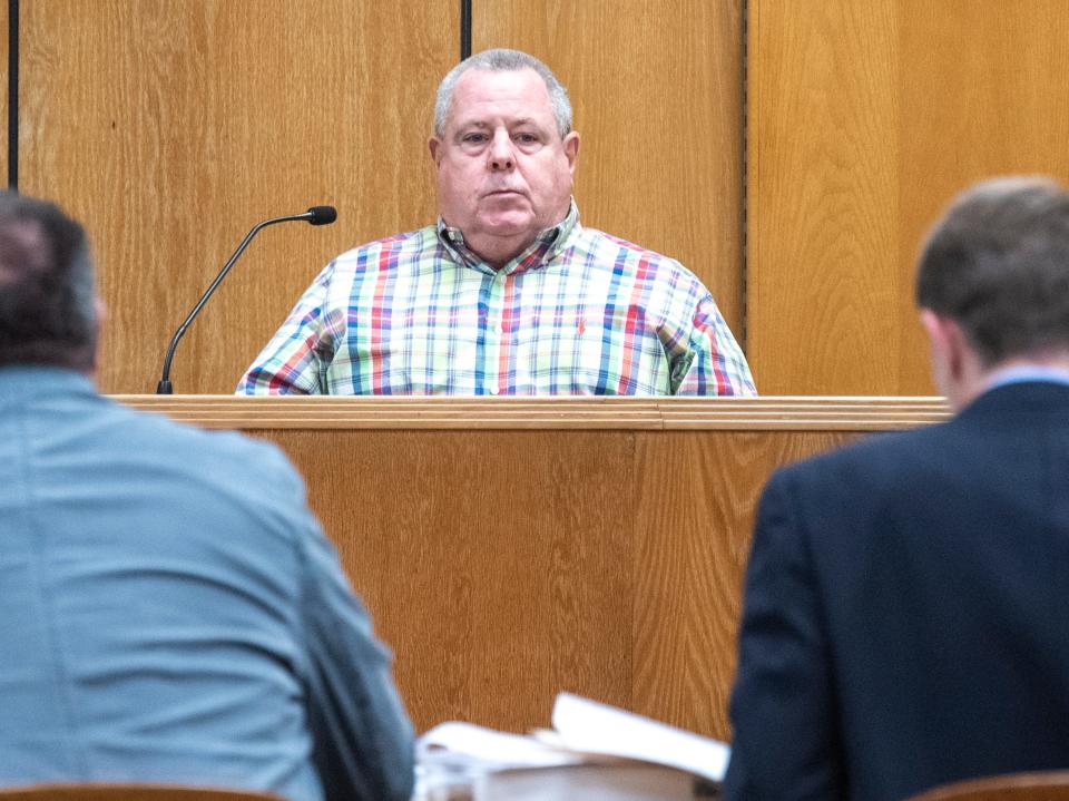 Former Wichita Falls police Chief Ken Coughlin testifies in murder defendant Justin Love's change of venue hearing in 30th District Court the morning of Thursday, Jan. 20, 2022.