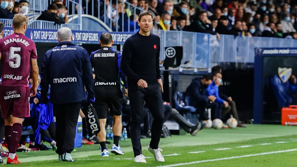 Alonso as Real Sociedad B manager in 2021. - Francis Gonzalez/SOPA Images/Shutterstock